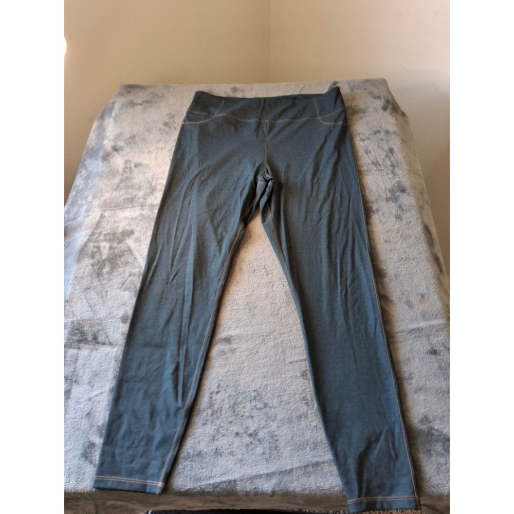 Zyia Active Denim Leggings Womens 16-18 Blue High Rise Contrast Stitch‎ Jeggings